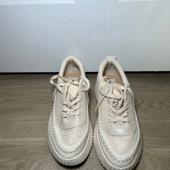 Dolce Vita Dolen Sneakers Sandstone Knit women's 9 minimal resort beach causal - Picture 2 of 7